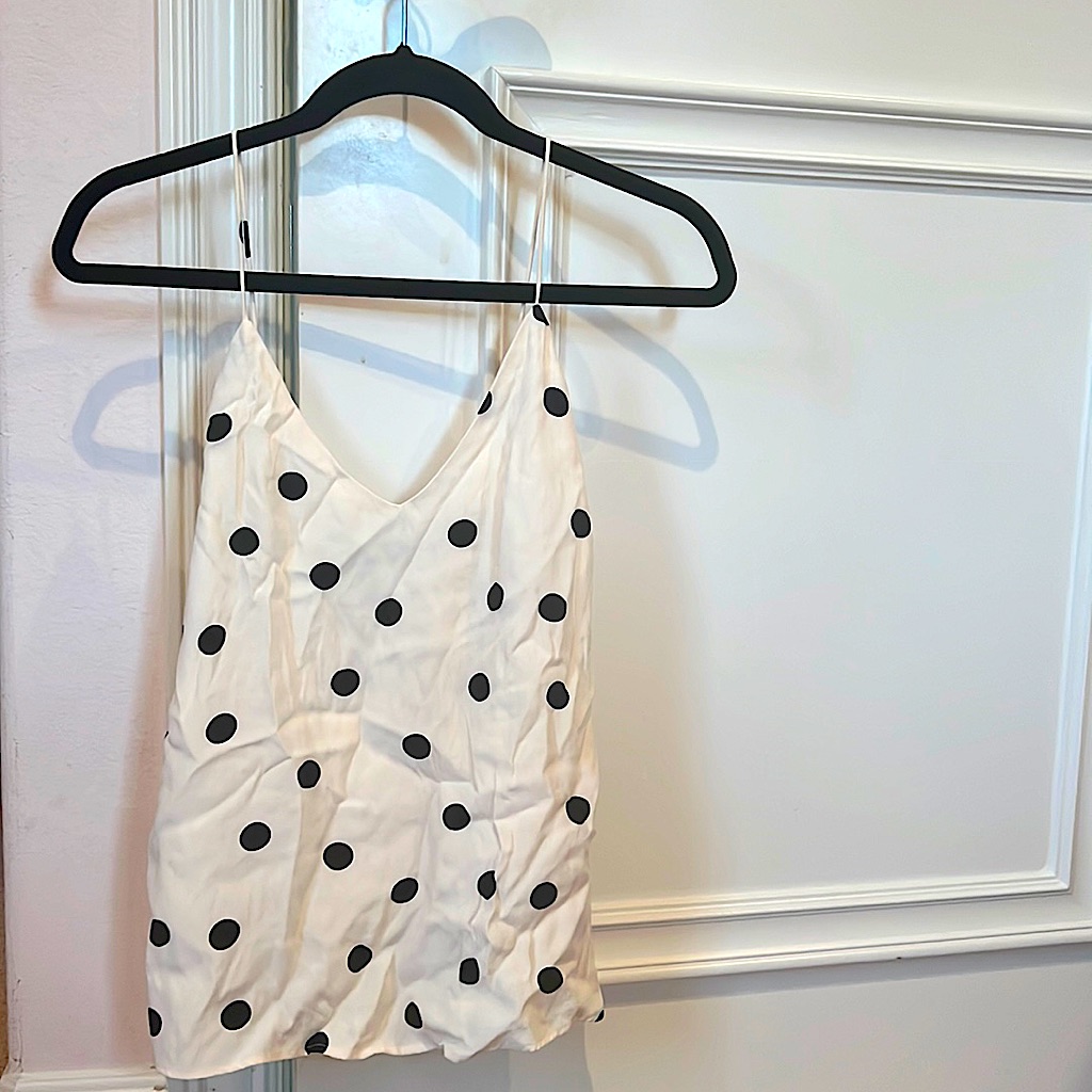 Polka Dot Sleeveless Blouse From Nordstrom | Size Small